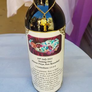 naming ceremony wine bottle