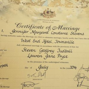 Marriage Certificate professional calligraphist